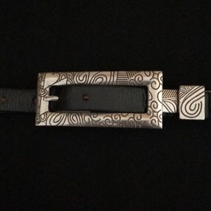 EUC Chico’s genuine leather belt size large